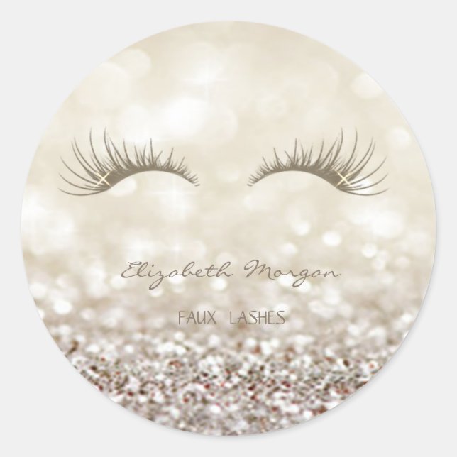 Adesivo Bokeh da Loteria do Moder Elegante, Lashes Faux (Frente)