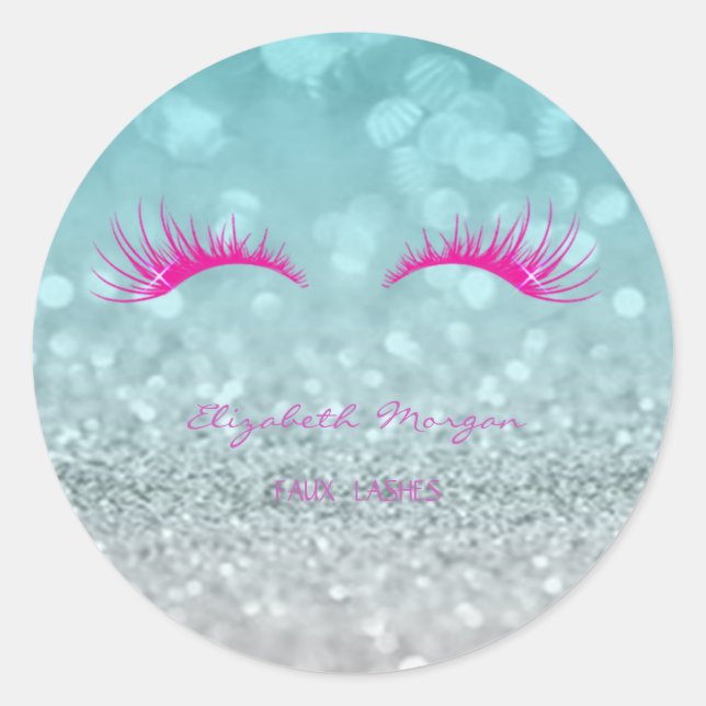Adesivo Bokeh da Loteria do Moder Elegante, Lashes Faux (Frente)