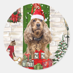 Adesivo Boker Spaniel Dog Natal