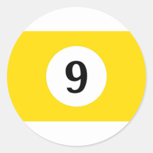 Adesivo Bola Amarela Billiard 9