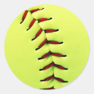 Adesivo Bola amarela do softball