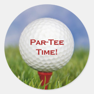 Adesivo Bola Branca de Golfe no Teto Vermelho