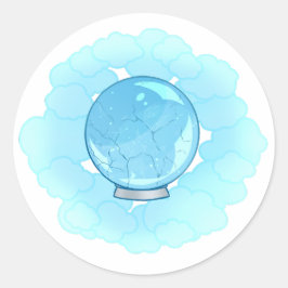 Adesivo Bola Cristal Cracking Azul Brilhante