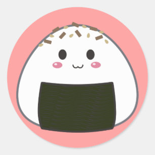 Adesivo Bola de arroz de Kawaii "Onigiri" com coberturas
