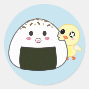 Adesivo Bola de arroz de Kawaii "Onigiri" com Ejiki o