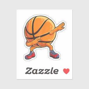 Adesivo Bola de Basquete Brincadeira Homens Engraçados Mul