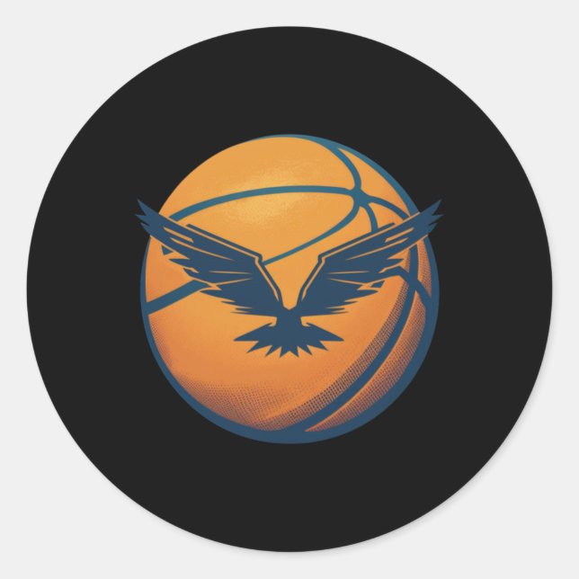 Adesivo Bola De Basquete Com Águia (Frente)