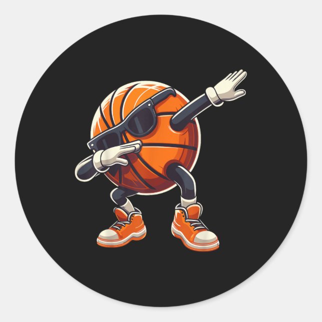 Adesivo Bola De Basquete Com Pulmões Funny Basketb (Frente)