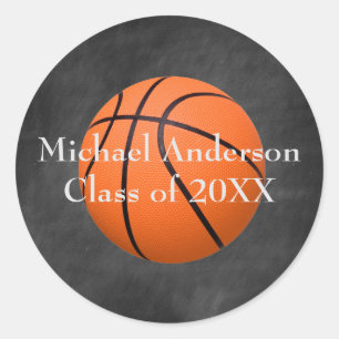 Adesivo Bola de basquete no quadro - Vinheta para graduaçã