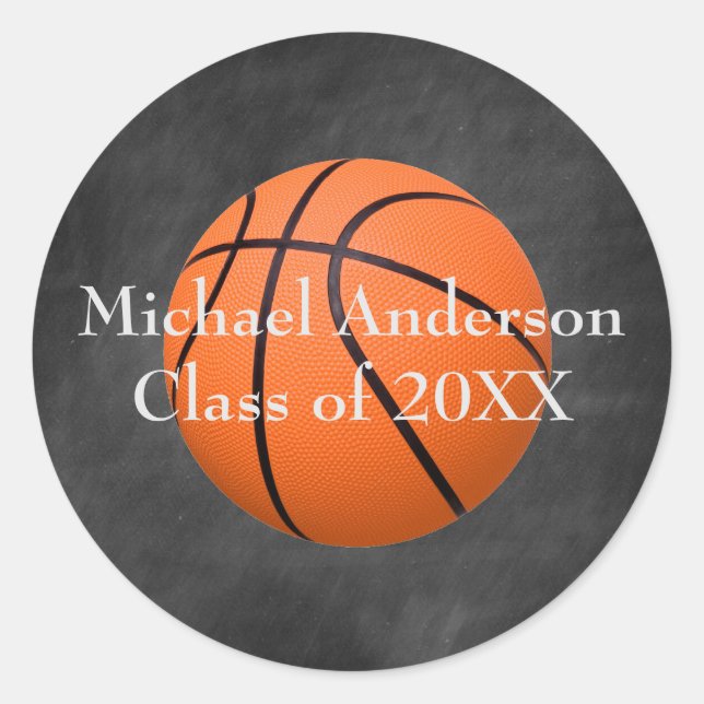 Adesivo Bola de basquete no quadro - Vinheta para graduaçã (Frente)