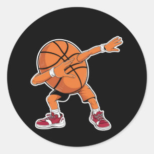Adesivo Bola de Basquetebol Dabbing Jogador de Desportos E