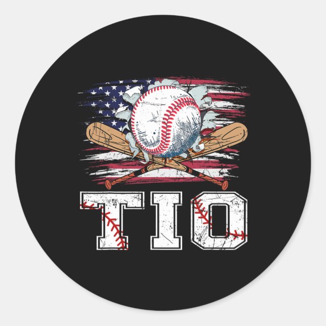 Adesivo Bola de Beisebol Tio-American Flag Proud Ball Tio (Frente)