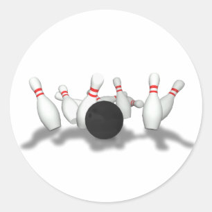 Adesivo Bola de boliche e pinos: Modelo 3D: