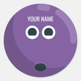Adesivo Bola de boliche personalizada | Roxo