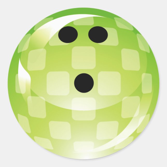 ADESIVO BOLA DE BOLICHE RETRO VERDE (Frente)
