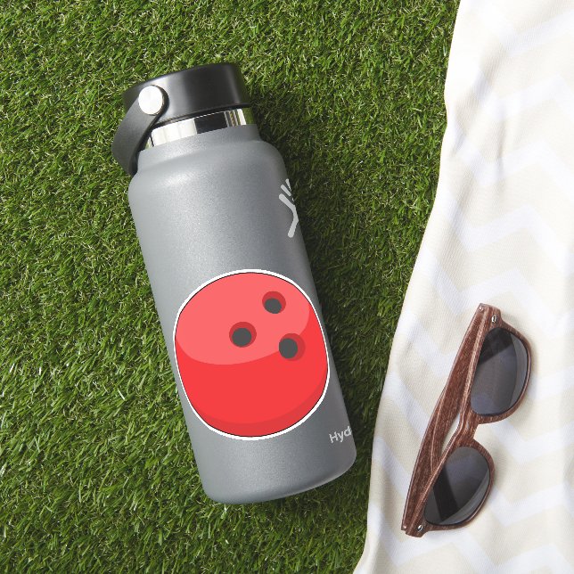 Adesivo Bola de Boliche Vermelha (HydroFlask Insitu)
