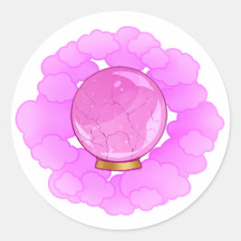 Adesivo Bola de Cristal Cracking Rosa Brilhante