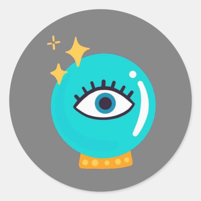 Adesivo Bola de cristal de terceiro olho muito bonita (Frente)