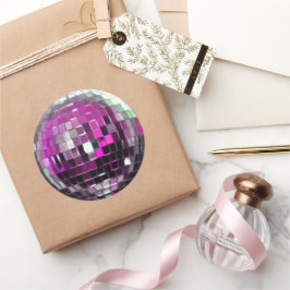 Adesivo Bola de Disco Metálico Rosa