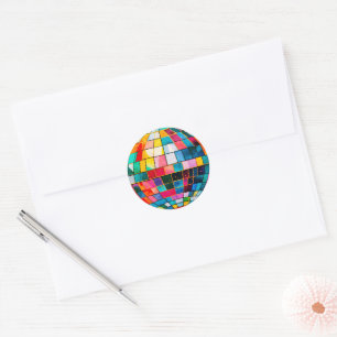 Adesivo Bola de Disco Multicolorida