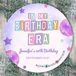 Adesivo Bola De Disco Roxa Na Minha Era De Aniversário
