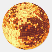 Bola de discoteca retrô brilho glitter dourado ani