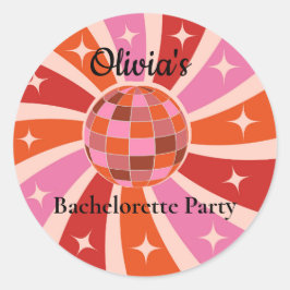 Adesivo Bola de discoteca retrô personalizada para festa d