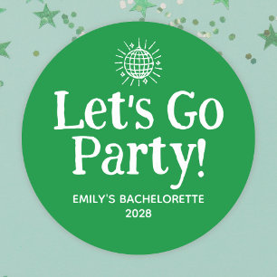 Adesivo Bola de Discoteca Verde para Festa de Despedida de