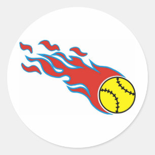 Adesivo Bola de fogo do softball