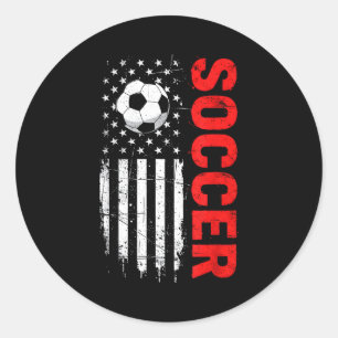 Adesivo Bola de futebol americano patriótica com a bandeir