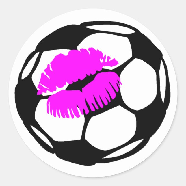 Adesivo Bola de Futebol (Beijo) (Frente)