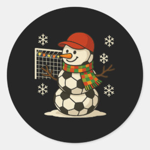 Adesivo Bola de Futebol Boneco de Neve Natal Divertido Men