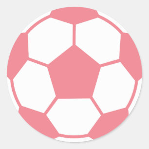 Adesivo Bola de futebol cor-de-rosa