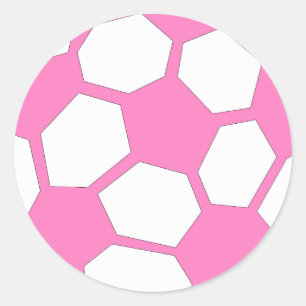 Adesivo Bola de futebol cor-de-rosa