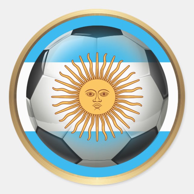 Adesivo Bola de Futebol da Argentina (Frente)
