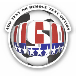 Adesivo Bola de Futebol da Bandeira Americana