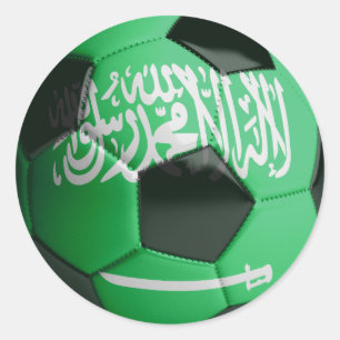 Adesivo Bola de futebol da bandeira de Arábia Saudita