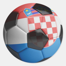 Adesivo Bola de futebol da bandeira de Croatia
