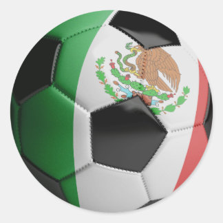 Adesivo Bola de futebol da bandeira de México