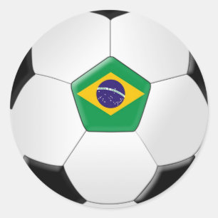 Adesivo Bola de futebol de Brasil