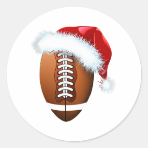 Adesivo bola de futebol de natal santa que diversão esport