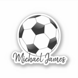 Adesivo Bola de Futebol do Michael Branco e Negro