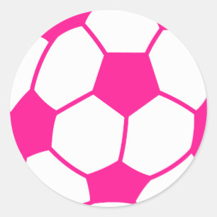 Adesivo Bola de futebol do rosa quente