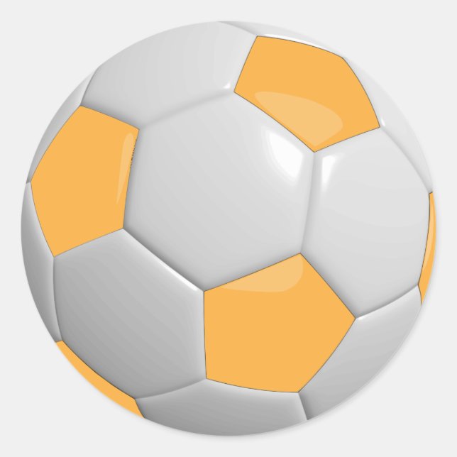 Adesivo Bola de Futebol Dourada e Branca (Frente)