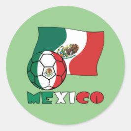 Adesivo Bola de Futebol e Bandeira Mexicana
