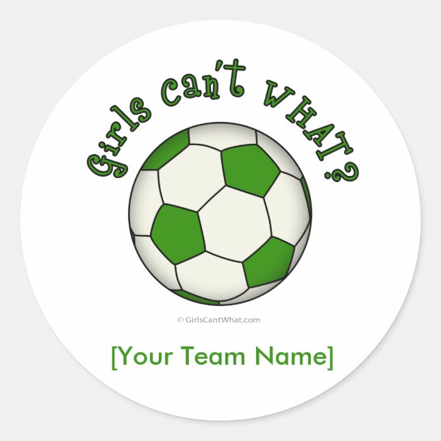 Adesivo Bola de Futebol em Verde (Frente)