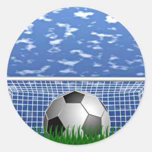 Adesivo Bola de futebol na rede, design popular