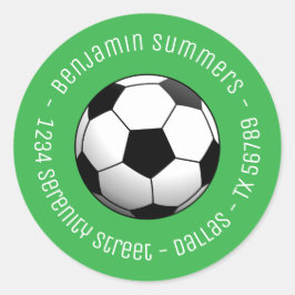 Adesivo Bola de Futebol no Verde com Texto Personalizado