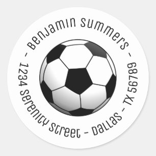 Adesivo Bola de Futebol Personalizada Redonda