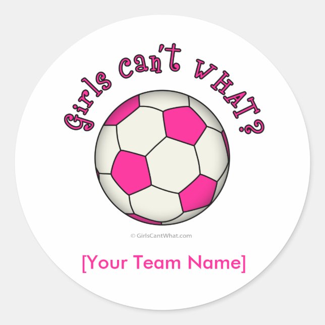 Adesivo Bola de Futebol Rosa (Frente)